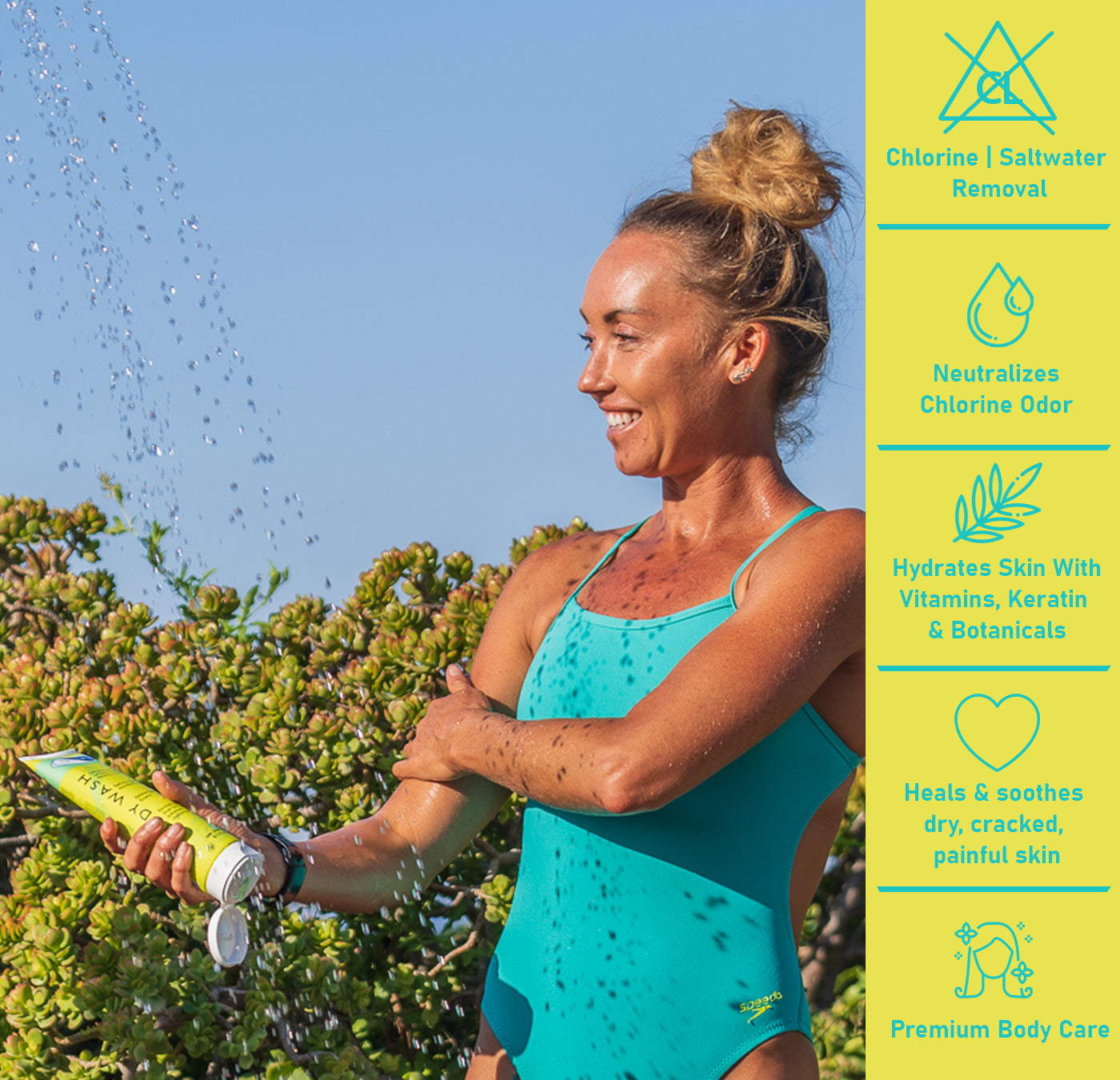 TRISWIM Swimmers Body Wash to remove chlorine