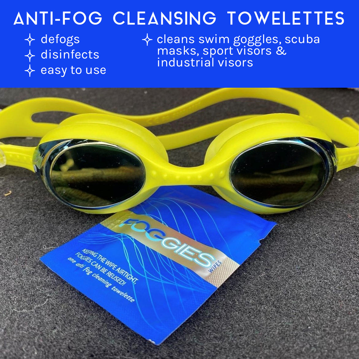 Foggle Mount Foggle Cleaning Cloths Foggle Anti-Fog Wipes For Goggles (48 Count ...