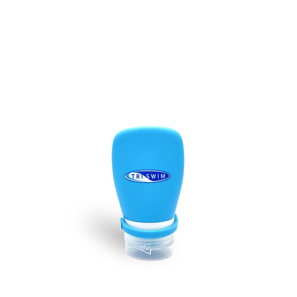 TRISWIM Squishies Refillable Silicone Bottle Blue 2oz