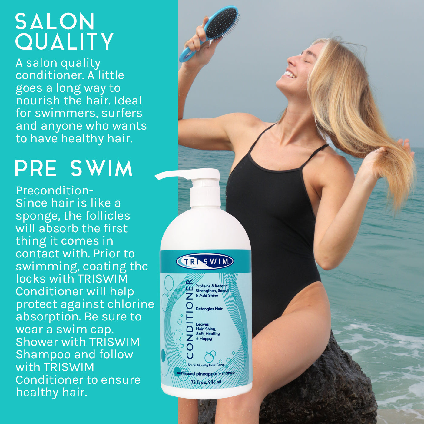 TRISWIM Swimmers Lotion JUG 64oz with pump